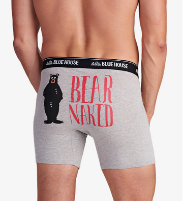 Little Blue House Bear Naked Men's Boxer Brief